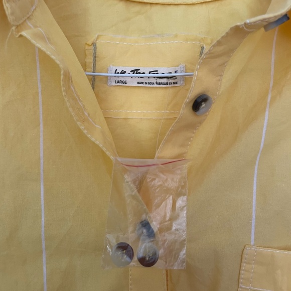 Free People Yellow Button Down Shirt - Picture 7 of 16